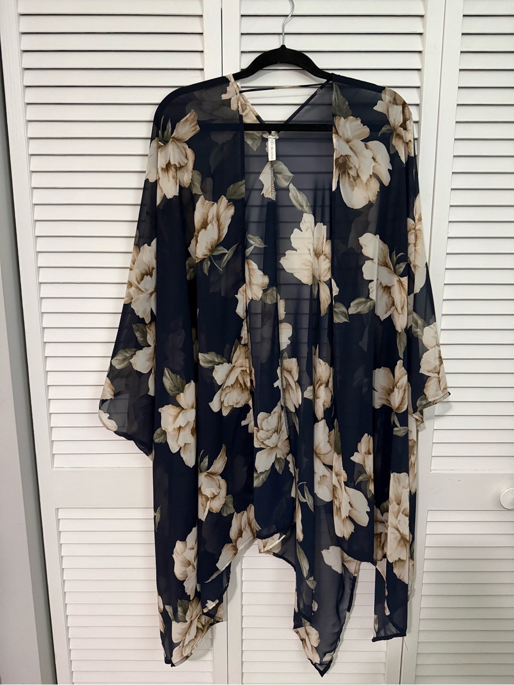 Pinkblush Navy Floral Sheer Kimono
